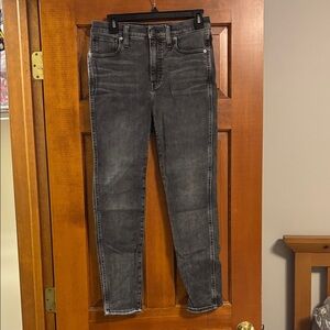 Madewell Charcoal Skinny Jeans 10”High Rise Skinny Crop Size 28